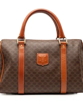 Macadam Coated Canvas Boston Bag - Celine - FashionsVida