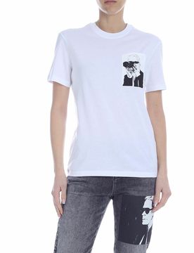T-shirt Karl Legend Pocket bianca