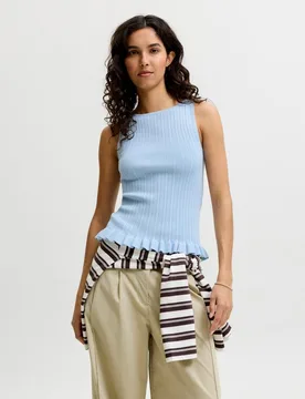 Jack & Jones - Top de mujer sin mangas de punto acanalado - jack & jones - FashionsVida