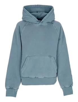 Felpa Cappuccio Corta Donna W Taos Hoodie Vancouver Blue Garment Dyed - CARHARTT WIP - FashionsVida
