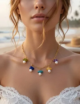 Hot sale Light luxury niche accessory set natural stone pendant accessory titanium steel bracelet pearl necklace for women - Aliexpress - FashionsVida