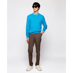 Pantalón hombre regular chino algodón strech liso