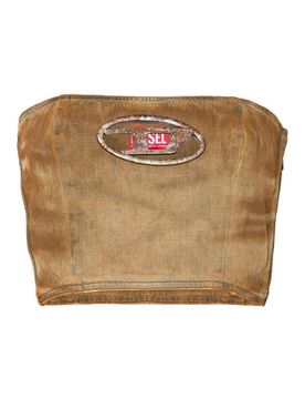 Diesel Top in denim effetto slavato