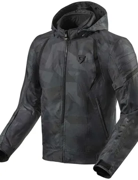 Giacca Moto In Tessuto FLARE 2 Mimetico Nero Grigio taglia M - Rev'it - FashionsVida