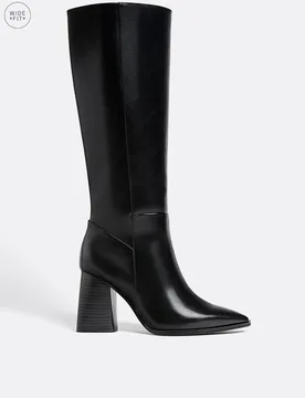 Overknee-Stiefel mit Absatz SCHWARZ 40 - Stradivarius - FashionsVida