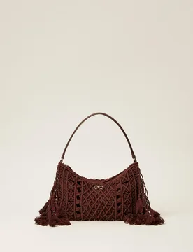 Besace en crochet avec franges - TWINSET - FashionsVida