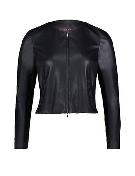 Chaqueta corta de imitación de cuero negro 36