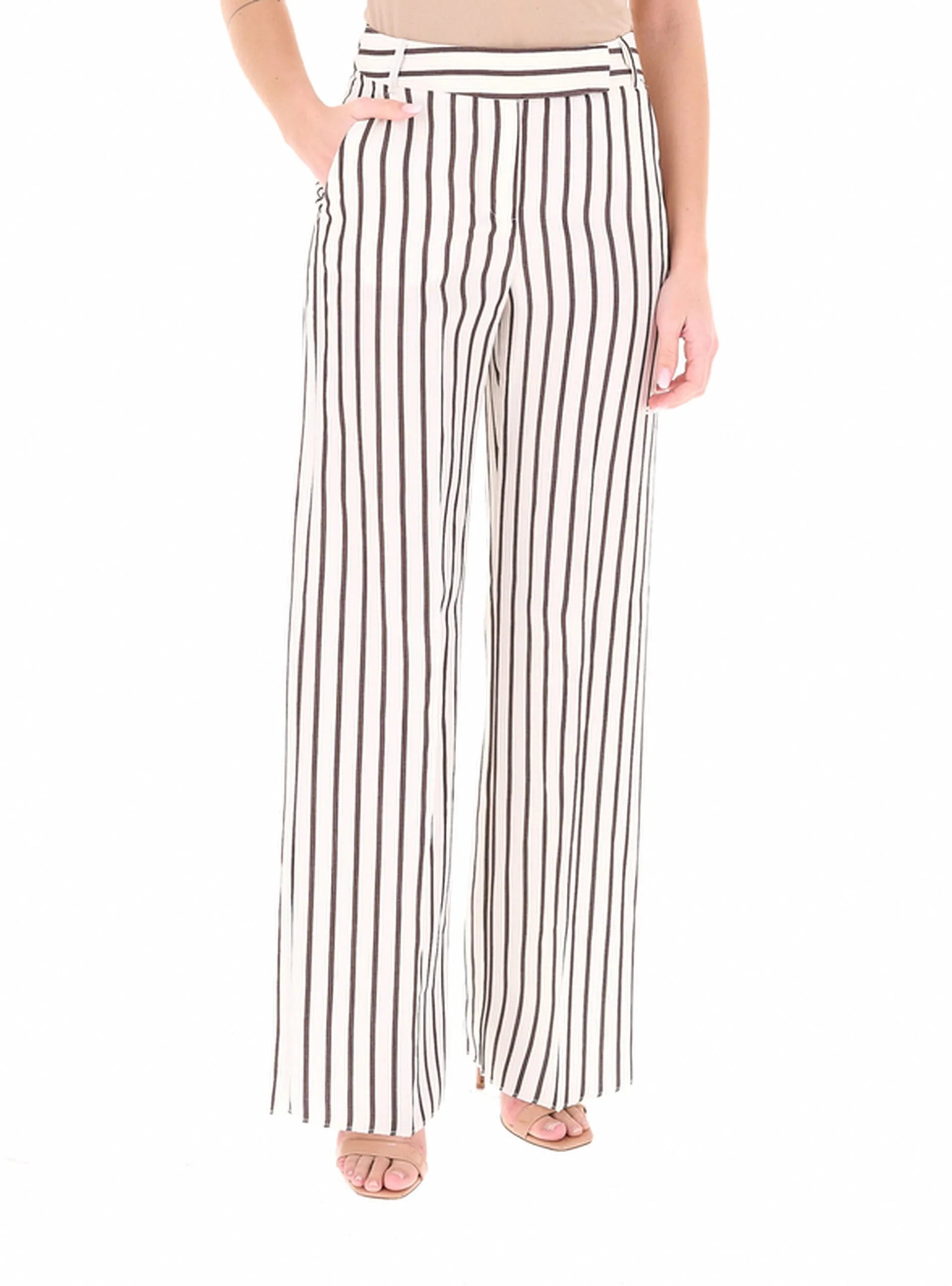 Pantalone misto lino PANNA 42 - Pennyblack - FashionsVida