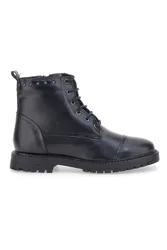 Anfibi Neri in vera pelle con borchie 503 39
