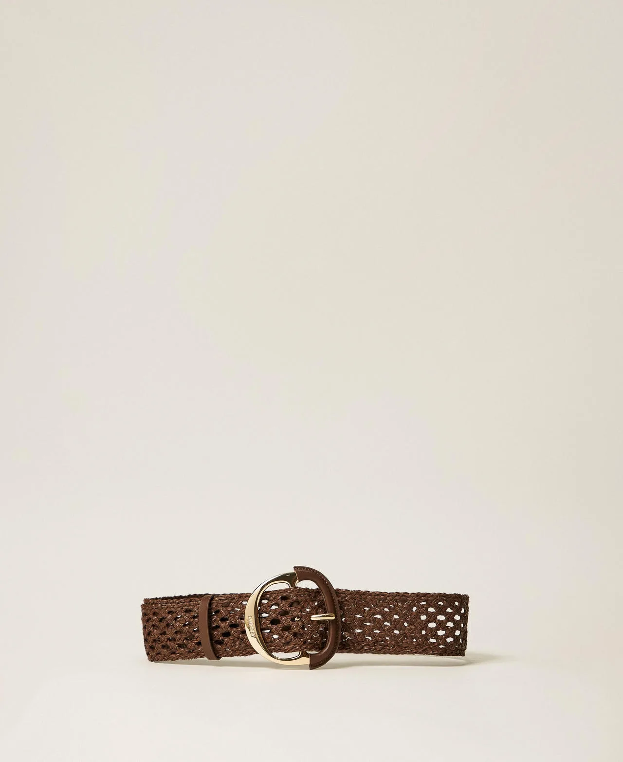 Ceinture avec finition tressée et grande boucle - TWINSET - FashionsVida