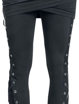 Gothic Leggings - Ina Leggings - XS bis 4XL - für Damen - Größe M - schwarz - Frauen - female