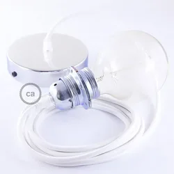 Cables Lampe Suspendue Pendel Pour Abat-jour Rm01 2 M White / Chrome Plated One Size