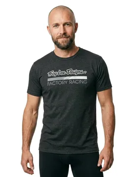 Troy Designs Maglietta A Maniche Corte Factory Racing Dark Grey - Lee - FashionsVida