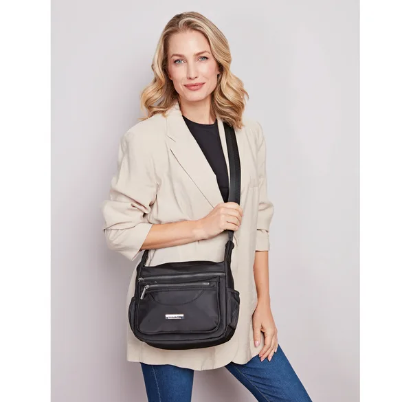 Schultertasche "Lily" schwarz - Amelie di Santi - FashionsVida