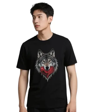 Spirit of A Wolf Heart of A Dragon T-Shirt 100% Cotton O-Neck Summer Short Sleeve Casual Mens T-shirt Size S-3XL - Aliexpress - FashionsVida