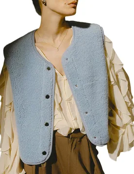 Veste sans manches en laine - Vest Tyb Ultralight Icy Blue en Laine - Taille S - Bleu - ColdBreaker - FashionsVida