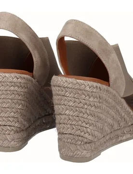 Sandalias de cuña tintada de mujer con elásticos - Viguera - FashionsVida