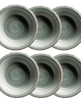 Suppenteller-Set, Steingut LUMACA