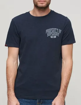 T-shirt à Manches Courtes Athletic College Graphic Eclipse Navy Slub L