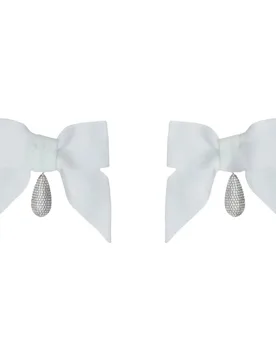 Oversized Bow Clip Earrings - Burberry - FashionsVida
