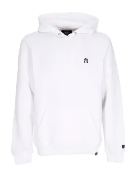 Felpa Cappuccio Uomo Mlb Base Runner Emb Burnside Hoodie Neyyan White Wash - 47 BRAND - FashionsVida