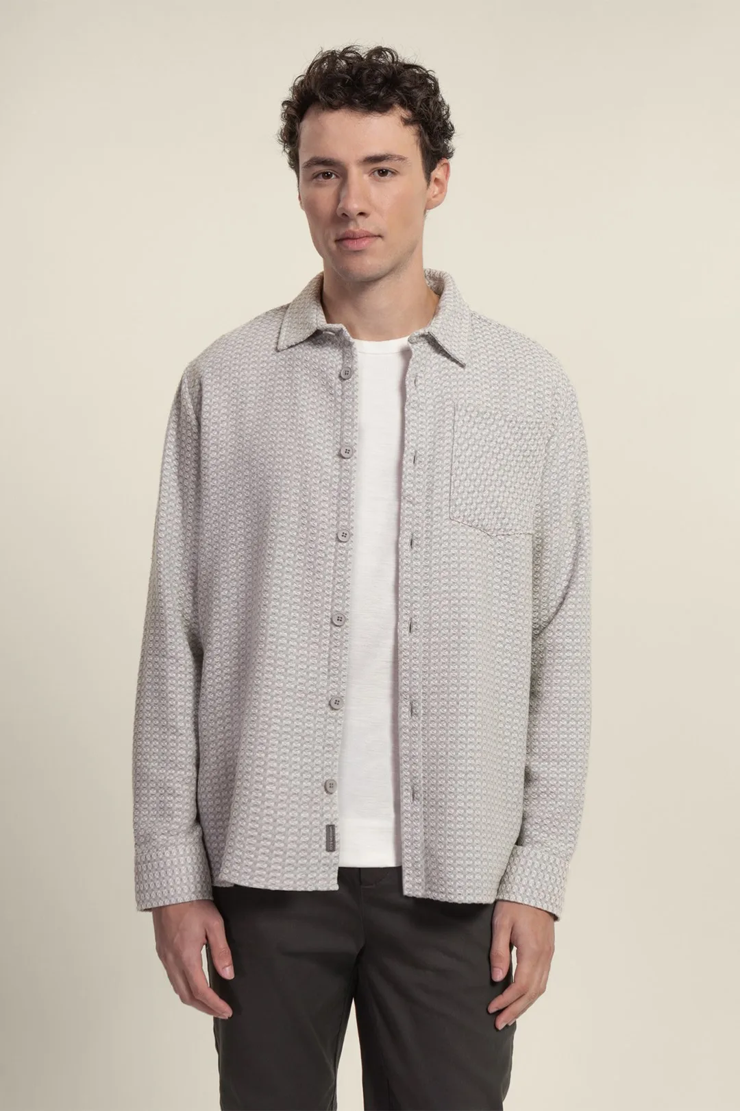 Mens Textured Overshirt - - Size: XL - Larsson & Co - FashionsVida
