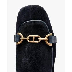Botines de mujer de ante con adorno y cremallera