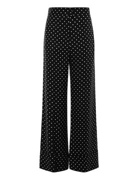 Pantaloni super large con stampa Plus-De-Pois