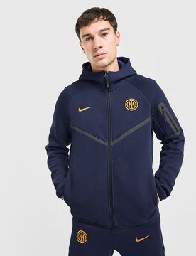 Mens Inter Milan Tech Fleece Full Zip Hoodie - Blu, blu blu Uomo taglia S