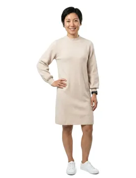 Vestito Midi A Maniche Lunghe Reynard Silver Gray XS