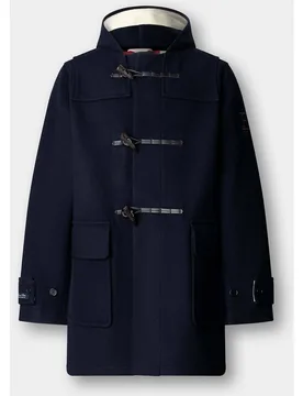 Trenca de hombre con capucha forrada con bandera union jack de lana - Hackett - FashionsVida
