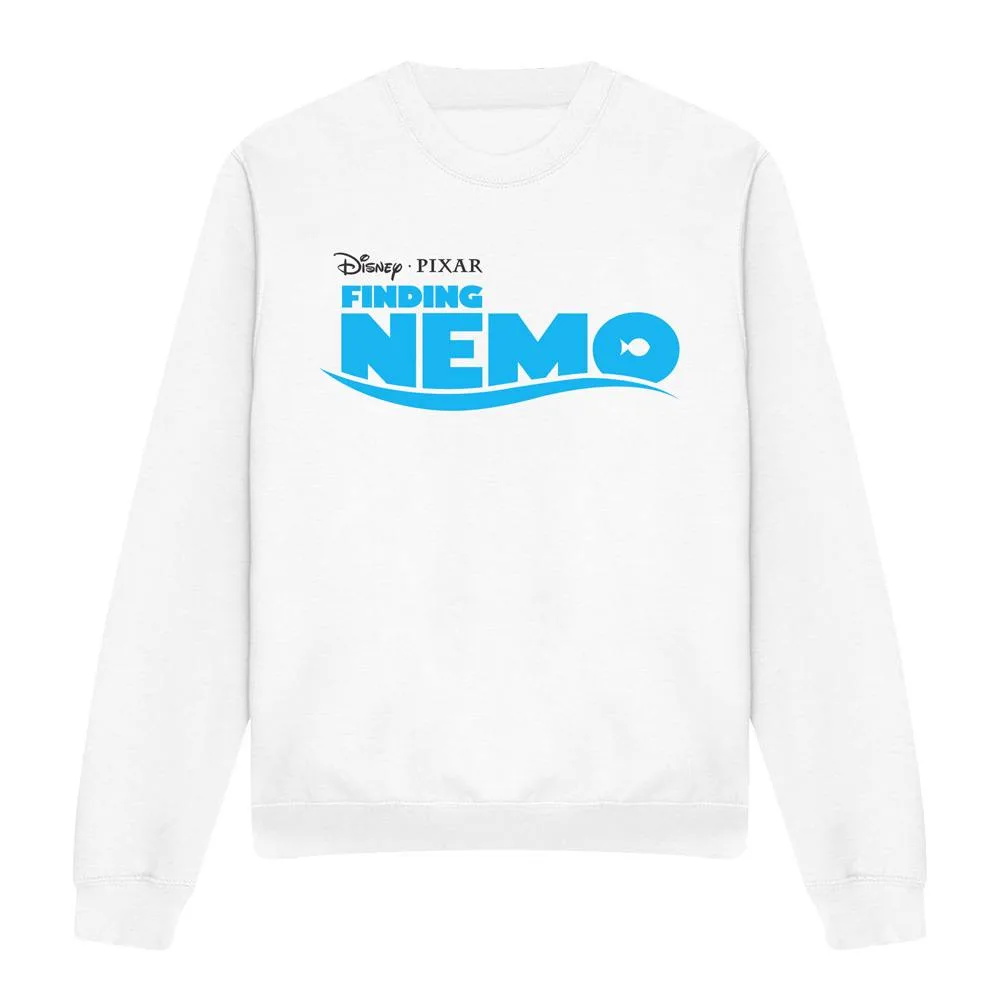 Unisex Finding Nemo Logo Sweatshirt White Size: Large - White - Size: L - Disney - FashionsVida