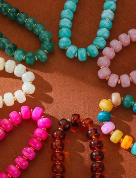 Piezas Collar de cuentas de resina gruesas para mujer, estilo bohemio de moda de verano con cuentas coloridas, adecuado para uso diario/vacaciones en - Shein - FashionsVida