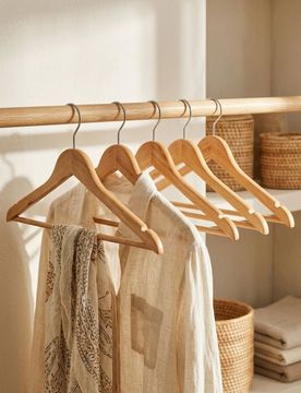 Confezione da 6 appendiabiti - beige
