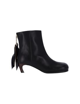 Sacai Leather Ankle Boots for Women