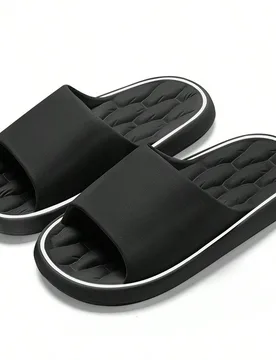 Pantuflas cómodas de interior para hombres, diseño minimalista, resistentes a los olores, antideslizantes, silenciosas, adecuadas para dormitorio y - Shein - FashionsVida