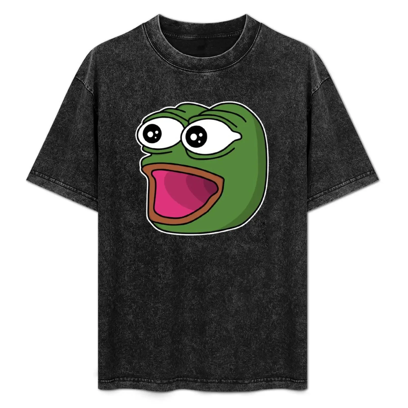 POGGERS - White Outline T-Shirt Work Wear Lightweight Tee - Aliexpress - FashionsVida