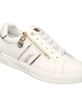 Komfort-Sneaker „Leni“ mit Leder-Decksohle gold weiss 39 Damen - wonderwalk - FashionsVida