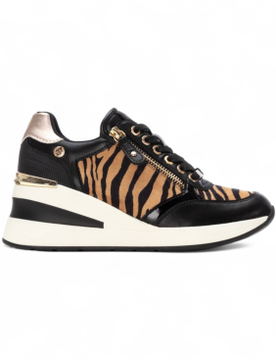 Para mujer. 14437802-CEBRA Zapatillas 144378 (37), 3 a 5cm, Cremallera, Casual, Animal print