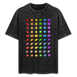 Candy Crush Booster Rainbow T-Shirt No Iron Casual Short Sleeve Top