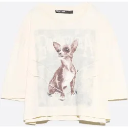 Camiseta de mujer boxy chihuahua