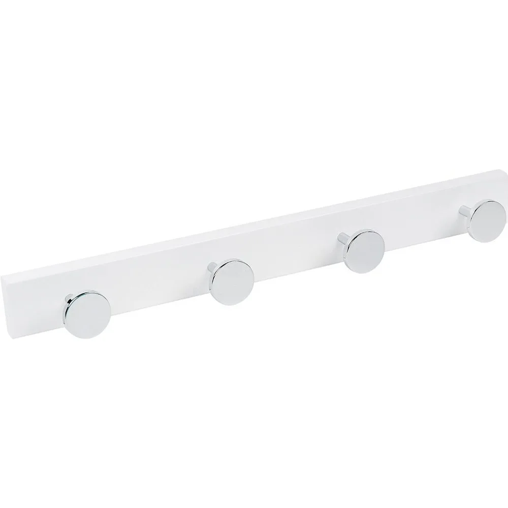Percha Madera y Zamak 4 Colgadores 9012BLNCV - Nesu - FashionsVida