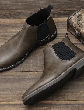 Botines Chelsea para hombre, botines de estilo informal y retro, combinan con vaqueros - Shein - FashionsVida