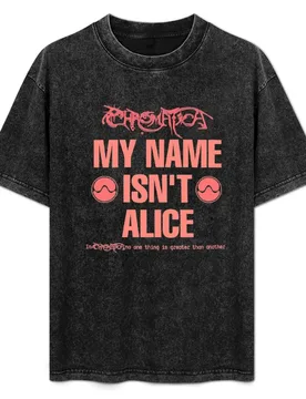 Alice Sine Wave and Chromatica typo T-Shirt Christmas Casual Short Sleeve Top - Aliexpress - FashionsVida