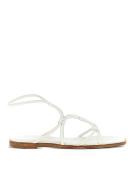 Sandali piatti in pelle