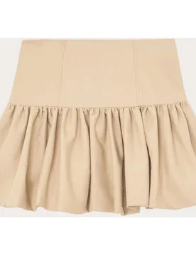 Ganni - Falda corta de algodón - Ganni - FashionsVida