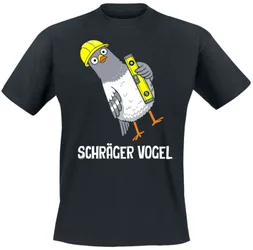 T-Shirt - Schräger Vogel - M bis 3XL - für Männer - Größe M - schwarz - Männer - male