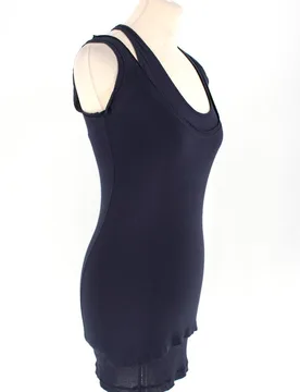 Donna Karen Navy Double Vest Top - Donna Karan - FashionsVida