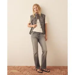 Pantalón recto 5 bolsillos denim de mujer