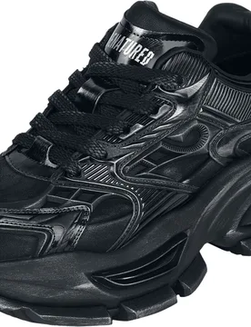 Gothic Sneaker - Orbit Men’s Chunky Trainers - Black - EU43 - für Männer - Größe EU43 - schwarz - Männer - male - Denatured by KOI - FashionsVida